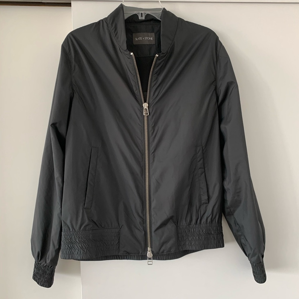 Slate and stone grey wind breaker